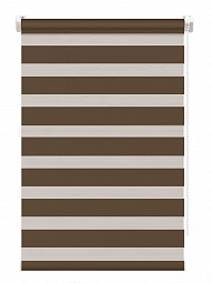 Рулонная штора зебра FixLine BASE 65 см, коричневый